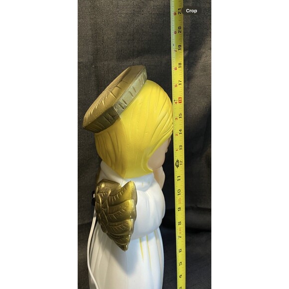 Vintage 1999 Grand Venture Praying Angel 18”  Christmas Blow Mold Gold - Picture 5 of 5